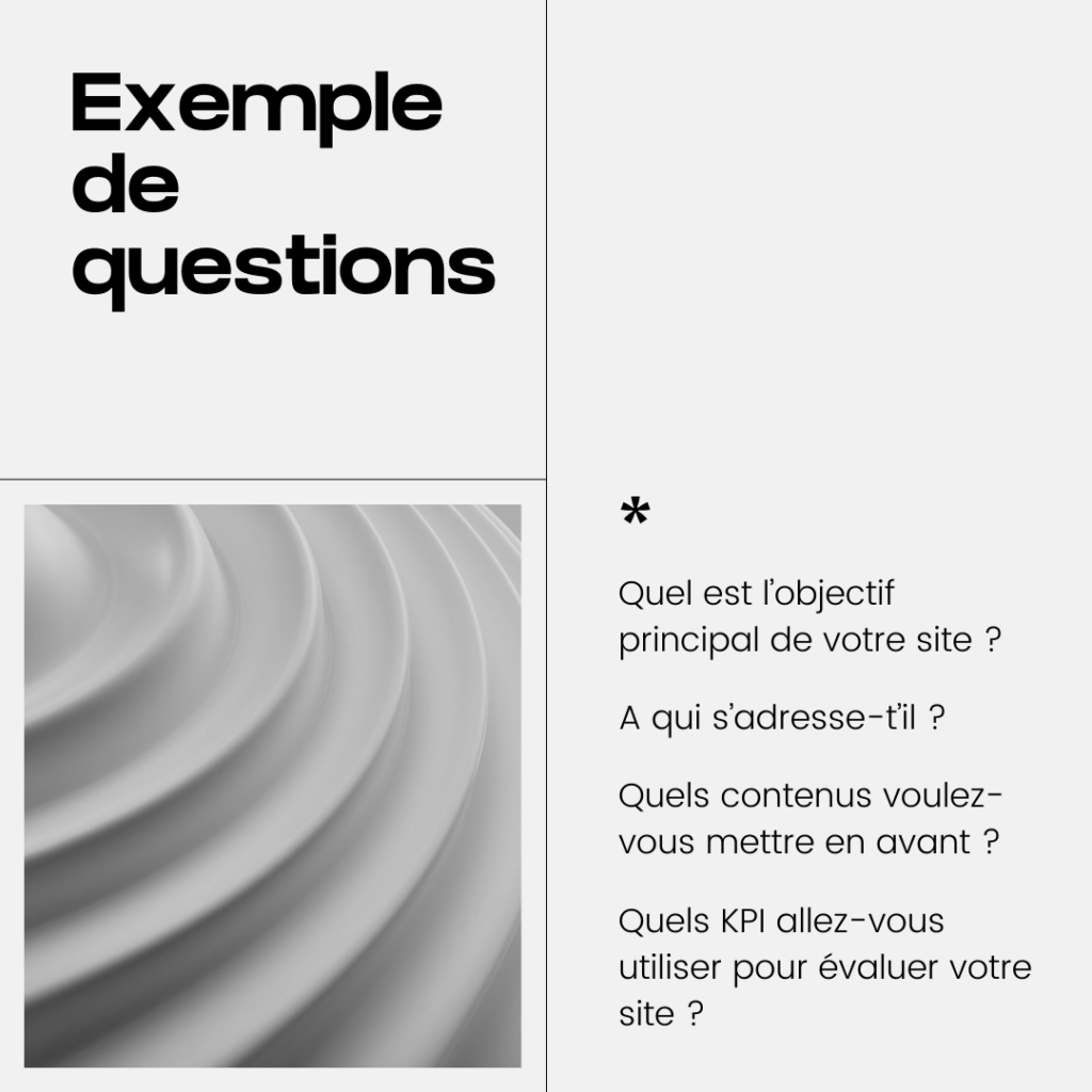 Liste de question étapes création site internet