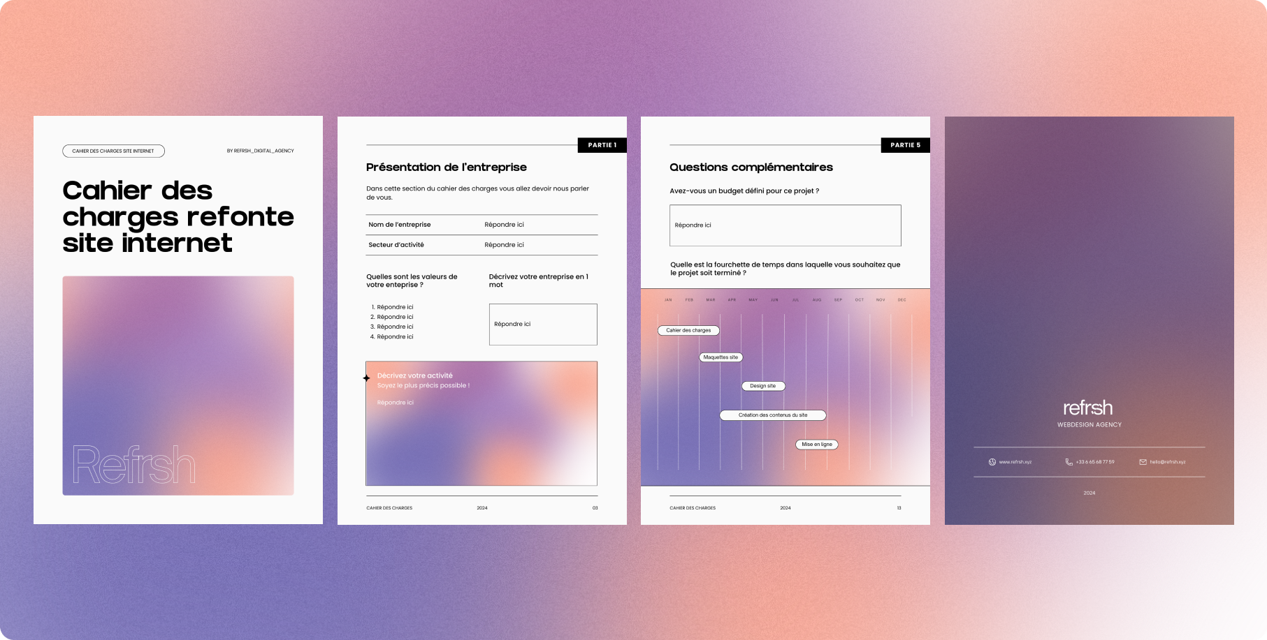 cahier des charges refonte site internet modèle et exemple