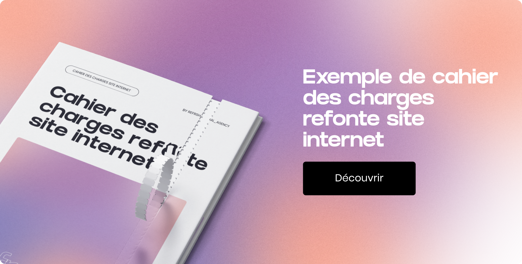 exemple cahier des charges refonte site internet